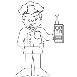 Malvorlage: Polizist (Berufe und Berufe) #105369 - Kostenlose Malvorlagen zum Ausdrucken