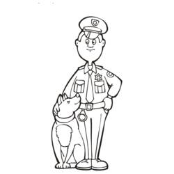 Malvorlage: Polizist (Berufe und Berufe) #105371 - Kostenlose Malvorlagen zum Ausdrucken
