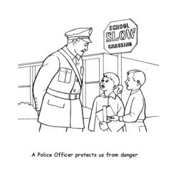 Malvorlage: Polizist (Berufe und Berufe) #105381 - Kostenlose Malvorlagen zum Ausdrucken