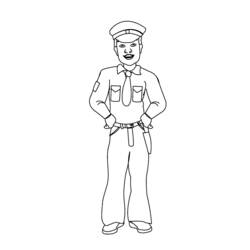 Malvorlage: Polizist (Berufe und Berufe) #105383 - Kostenlose Malvorlagen zum Ausdrucken