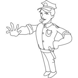 Malvorlage: Polizist (Berufe und Berufe) #105398 - Kostenlose Malvorlagen zum Ausdrucken