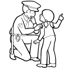 Malvorlage: Polizist (Berufe und Berufe) #105410 - Kostenlose Malvorlagen zum Ausdrucken