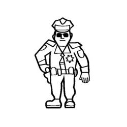 Malvorlage: Polizist (Berufe und Berufe) #105442 - Kostenlose Malvorlagen zum Ausdrucken