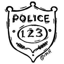 Malvorlage: Polizist (Berufe und Berufe) #105470 - Kostenlose Malvorlagen zum Ausdrucken