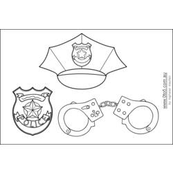 Malvorlage: Polizist (Berufe und Berufe) #105509 - Kostenlose Malvorlagen zum Ausdrucken