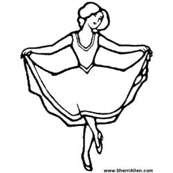 Malvorlage: Tänzerin / Tänzerin (Berufe und Berufe) #92112 - Kostenlose Malvorlagen zum Ausdrucken