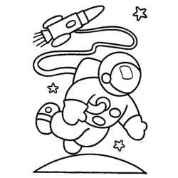 Malvorlage: Astronaut (Berufe und Karrieren) #87597 - Kostenlose Malvorlagen zum Ausdrucken