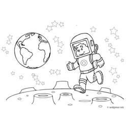 Malvorlage: Astronaut (Berufe und Karrieren) #87618 - Kostenlose Malvorlagen zum Ausdrucken