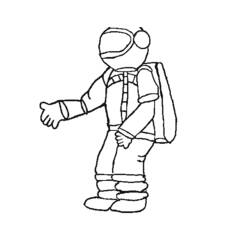 Malvorlage: Astronaut (Berufe und Karrieren) #87638 - Kostenlose Malvorlagen zum Ausdrucken