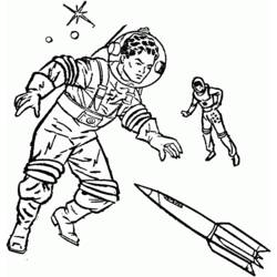 Malvorlage: Astronaut (Berufe und Karrieren) #87694 - Kostenlose Malvorlagen zum Ausdrucken