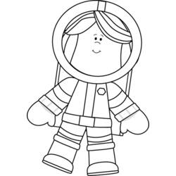 Malvorlage: Astronaut (Berufe und Karrieren) #87732 - Kostenlose Malvorlagen zum Ausdrucken