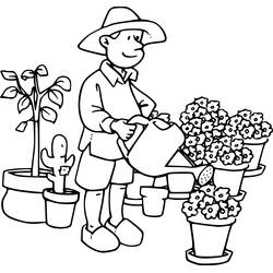 Zeichnungen zum Ausmalen: Florist - Kostenlose Malvorlagen zum Ausdrucken