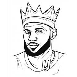 Zeichnungen zum Ausmalen: LeBron James - Kostenlose Malvorlagen zum Ausdrucken
