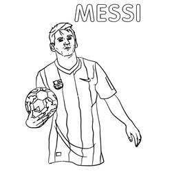 Zeichnungen zum Ausmalen: Lionel Messi - Kostenlose Malvorlagen zum Ausdrucken