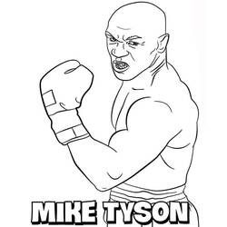 Zeichnungen zum Ausmalen: Mike Tyson - Kostenlose Malvorlagen zum Ausdrucken
