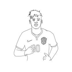 Zeichnungen zum Ausmalen: Neymar - Kostenlose Malvorlagen zum Ausdrucken