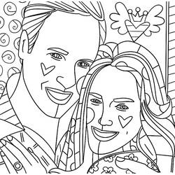 Zeichnungen zum Ausmalen: Romero Britto - Kostenlose Malvorlagen zum Ausdrucken