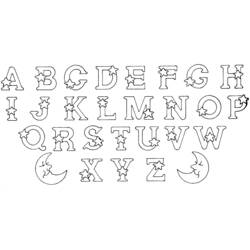 Zeichnungen zum Ausmalen: Alphabet - Kostenlose Malvorlagen zum Ausdrucken
