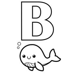 Zeichnungen zum Ausmalen: Buchstabe B - Kostenlose Malvorlagen zum Ausdrucken