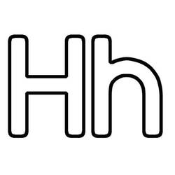Zeichnungen zum Ausmalen: Buchstabe H - Kostenlose Malvorlagen zum Ausdrucken