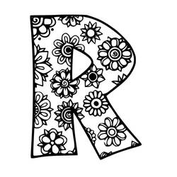 Zeichnungen zum Ausmalen: Buchstabe R - Kostenlose Malvorlagen zum Ausdrucken