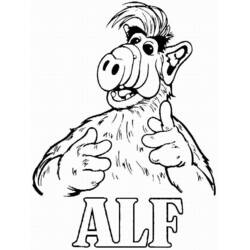 Zeichnungen zum Ausmalen: ALF - Kostenlose Malvorlagen zum Ausdrucken