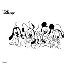 Zeichnungen zum Ausmalen: Baby Disney - Kostenlose Malvorlagen zum Ausdrucken