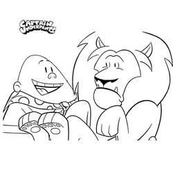 Zeichnungen zum Ausmalen: Captain Underpants - Kostenlose Malvorlagen zum Ausdrucken
