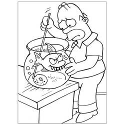 Zeichnungen zum Ausmalen: Homer Simpson - Kostenlose Malvorlagen zum Ausdrucken