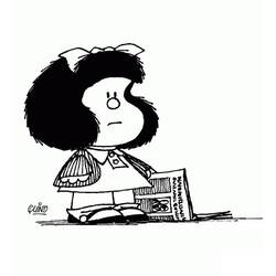 Zeichnungen zum Ausmalen: Mafalda - Kostenlose Malvorlagen zum Ausdrucken