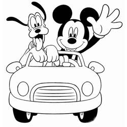 Zeichnungen zum Ausmalen: Micky Maus - Kostenlose Malvorlagen zum Ausdrucken