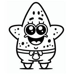 Zeichnungen zum Ausmalen: Patrick Star - Kostenlose Malvorlagen zum Ausdrucken