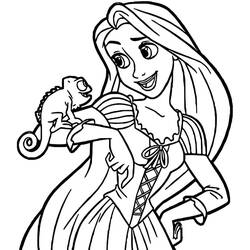 Zeichnungen zum Ausmalen: Rapunzel - Kostenlose Malvorlagen zum Ausdrucken