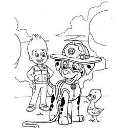 Zeichnungen zum Ausmalen: Ryder PAW Patrol - Kostenlose Malvorlagen zum Ausdrucken