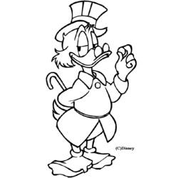 Zeichnungen zum Ausmalen: Scrooge McDuck - Kostenlose Malvorlagen zum Ausdrucken