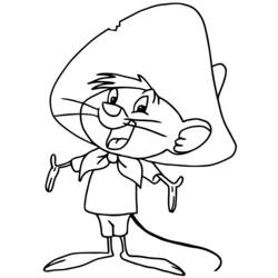 Zeichnungen zum Ausmalen: Speedy Gonzales - Kostenlose Malvorlagen zum Ausdrucken