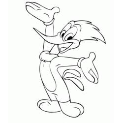 Zeichnungen zum Ausmalen: Woody Woodpecker - Kostenlose Malvorlagen zum Ausdrucken