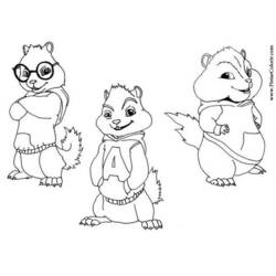 Zeichnungen zum Ausmalen: Alvin und the Chipmunks - Kostenlose Malvorlagen zum Ausdrucken