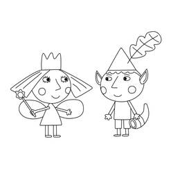 Zeichnungen zum Ausmalen: Ben und Holly's Little Kingdom - Kostenlose Malvorlagen zum Ausdrucken