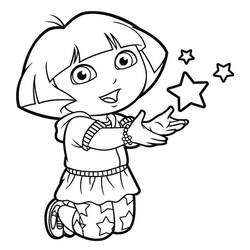 Zeichnungen zum Ausmalen: Dora the Explorer - Kostenlose Malvorlagen zum Ausdrucken