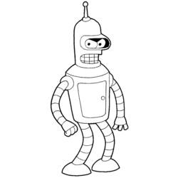 Zeichnungen zum Ausmalen: Futurama - Kostenlose Malvorlagen zum Ausdrucken