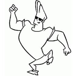 Zeichnungen zum Ausmalen: Johnny Bravo - Kostenlose Malvorlagen zum Ausdrucken
