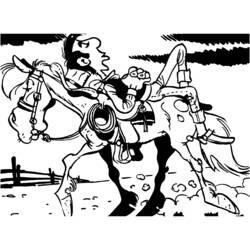 Zeichnungen zum Ausmalen: Lucky Luke - Kostenlose Malvorlagen zum Ausdrucken