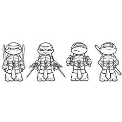 Zeichnungen zum Ausmalen: Ninja Turtle - Kostenlose Malvorlagen zum Ausdrucken