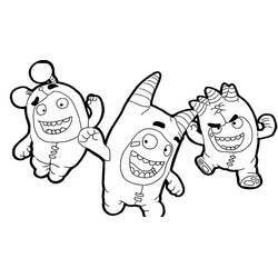 Zeichnungen zum Ausmalen: Oddbods - Kostenlose Malvorlagen zum Ausdrucken