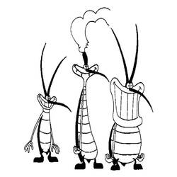Zeichnungen zum Ausmalen: Oggy und the Cockroaches - Kostenlose Malvorlagen zum Ausdrucken