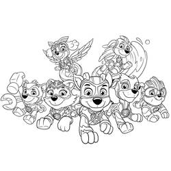 Zeichnungen zum Ausmalen: Paw Patrol Super Pups - Kostenlose Malvorlagen zum Ausdrucken