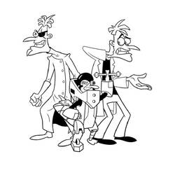 Zeichnungen zum Ausmalen: Phineas und Ferb - Kostenlose Malvorlagen zum Ausdrucken