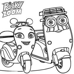 Zeichnungen zum Ausmalen: Ricky Zoom - Kostenlose Malvorlagen zum Ausdrucken