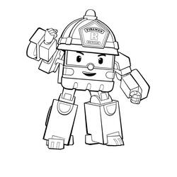 Zeichnungen zum Ausmalen: Robocar Poli - Kostenlose Malvorlagen zum Ausdrucken